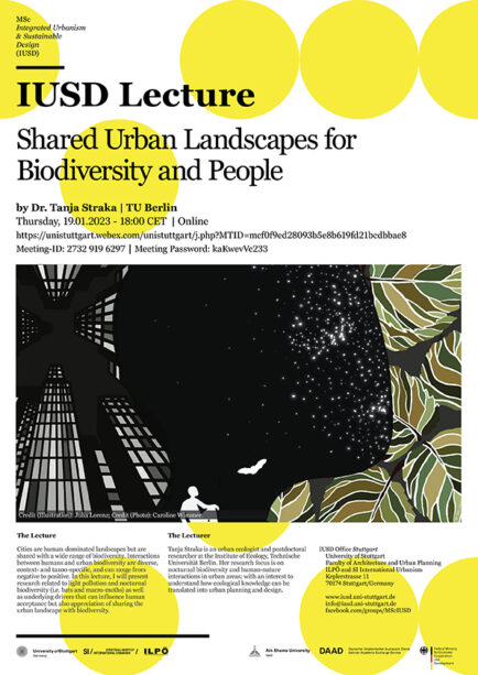 IUSD Lecture // Shared Urban Landscapes for  Biodiversity and People // Dr Tanja Straka // TU Berlin