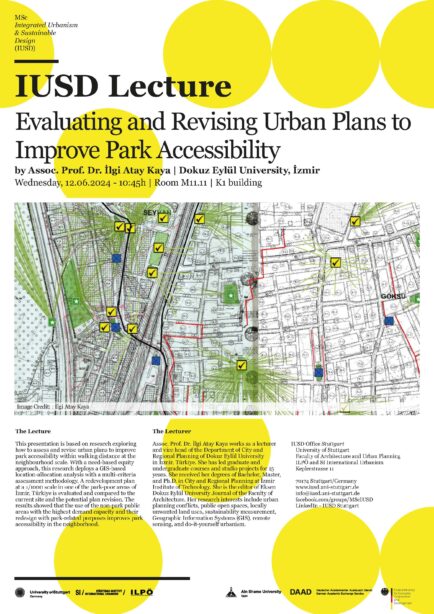 Public lecture: Evaluating and Revising Urban Plans to Improve Park Accessibility